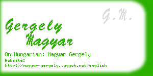 gergely magyar business card